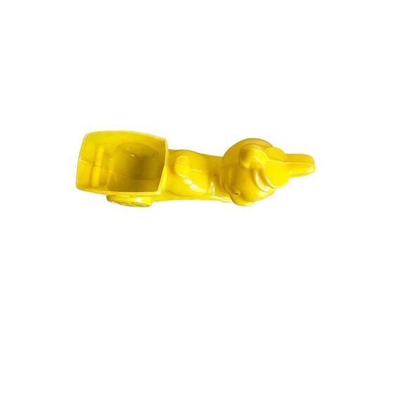 ROSBRO Vintage Yellow Easter Bunny with Wagon Plastic Toy Candy Cart - Picture 5 of 7